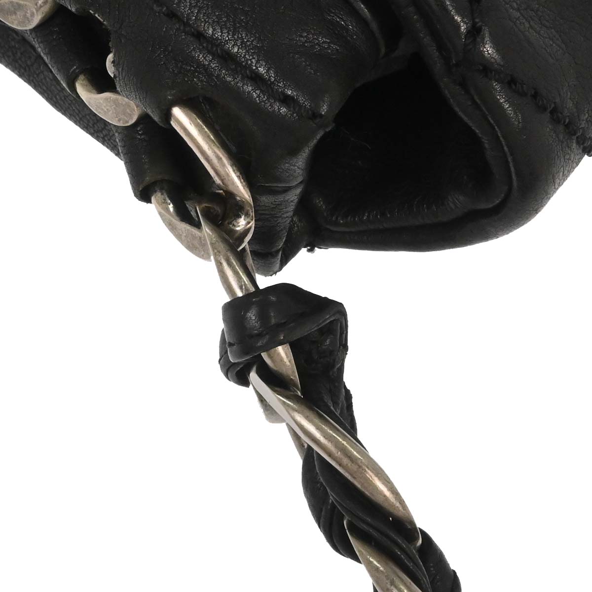 Chanel Black Calfskin Chain Handbag