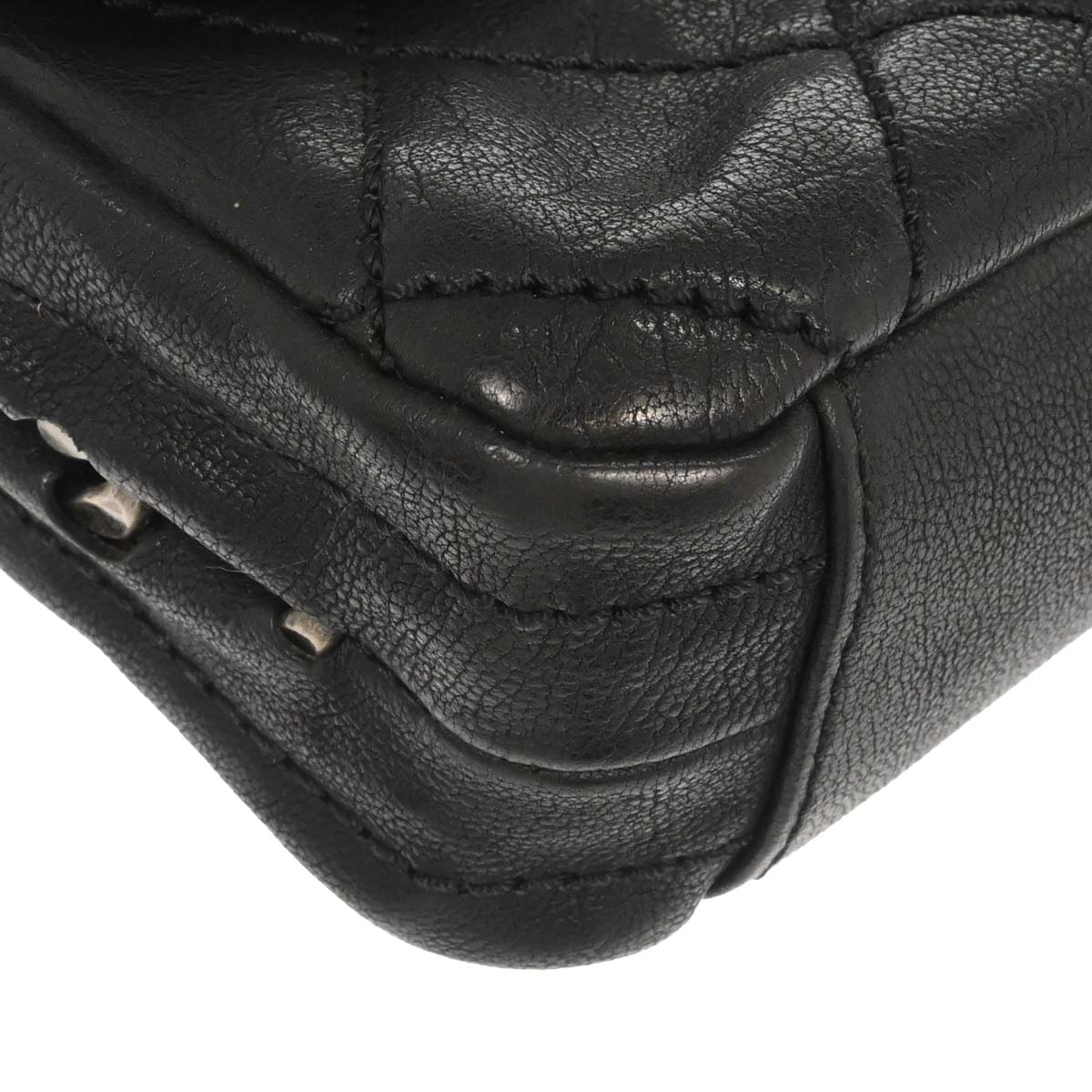 Chanel Black Calfskin Chain Handbag