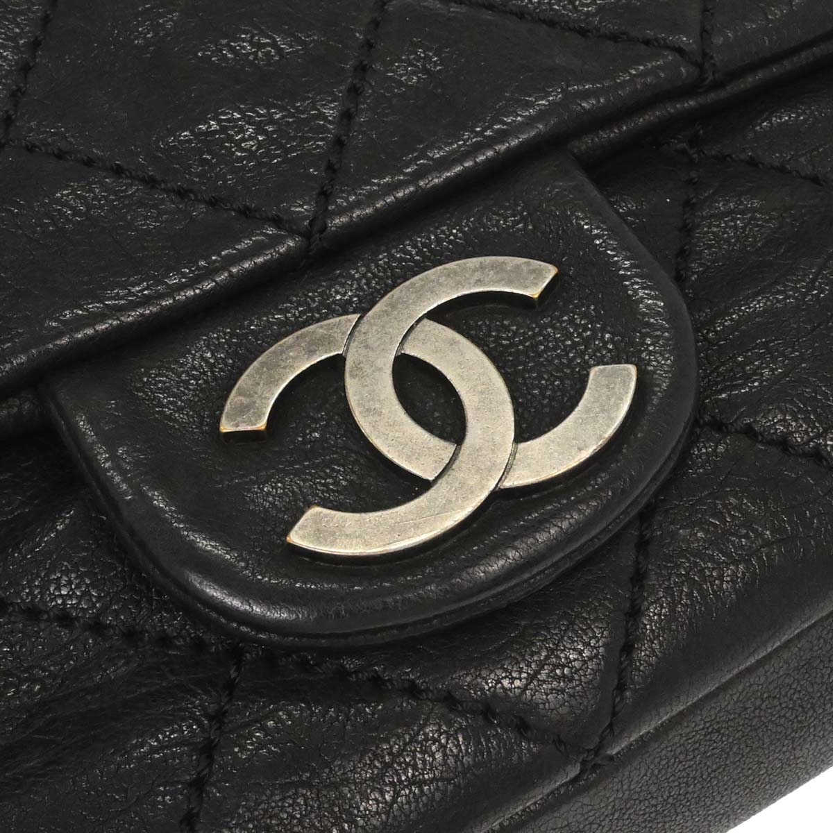 Chanel Black Calfskin Chain Handbag