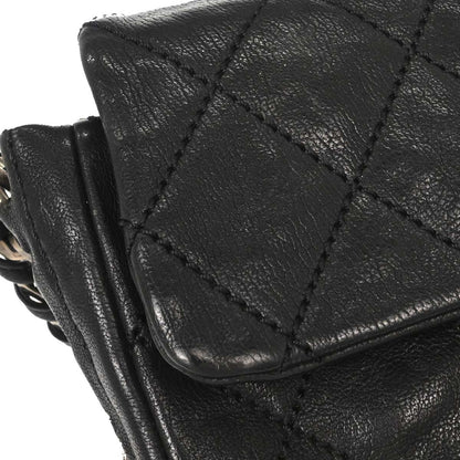 Chanel Black Calfskin Chain Handbag