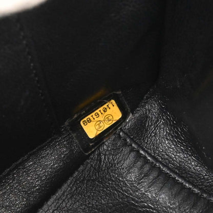 Chanel Black Calfskin Chain Handbag