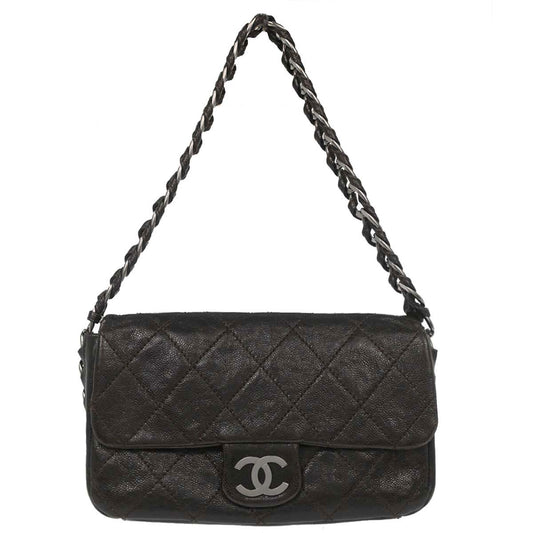 Chanel Brown Caviar Skin Handbag