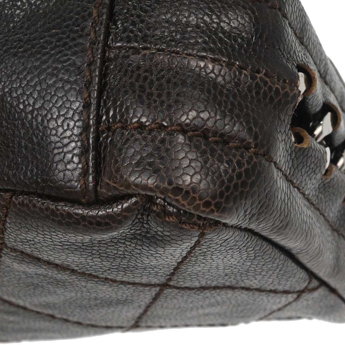 Chanel Brown Caviar Skin Handbag