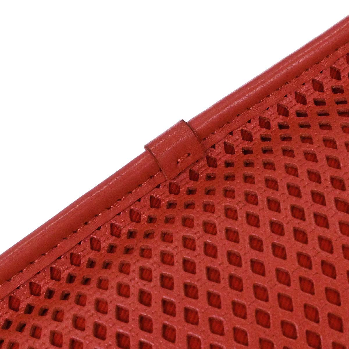 Chanel Red Perforated Calfskin French Riviera Shoulder Bag