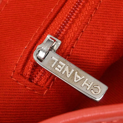 Chanel Red Perforated Calfskin French Riviera Shoulder Bag
