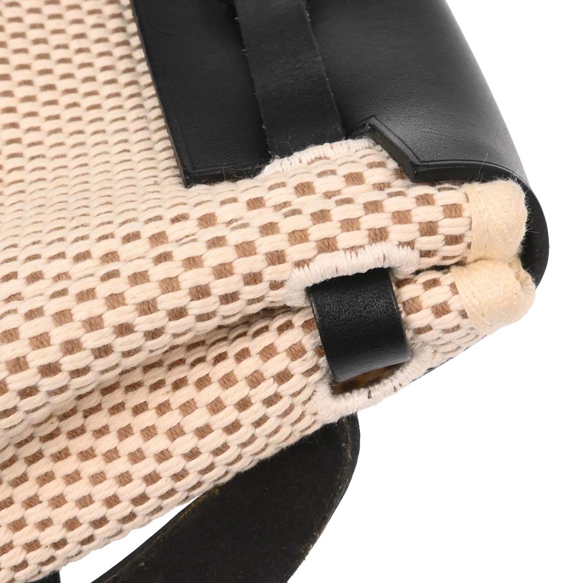 Hermes Black Natural Toile Officier GM Herbag TPM 2 in 1 Shoulder Bag