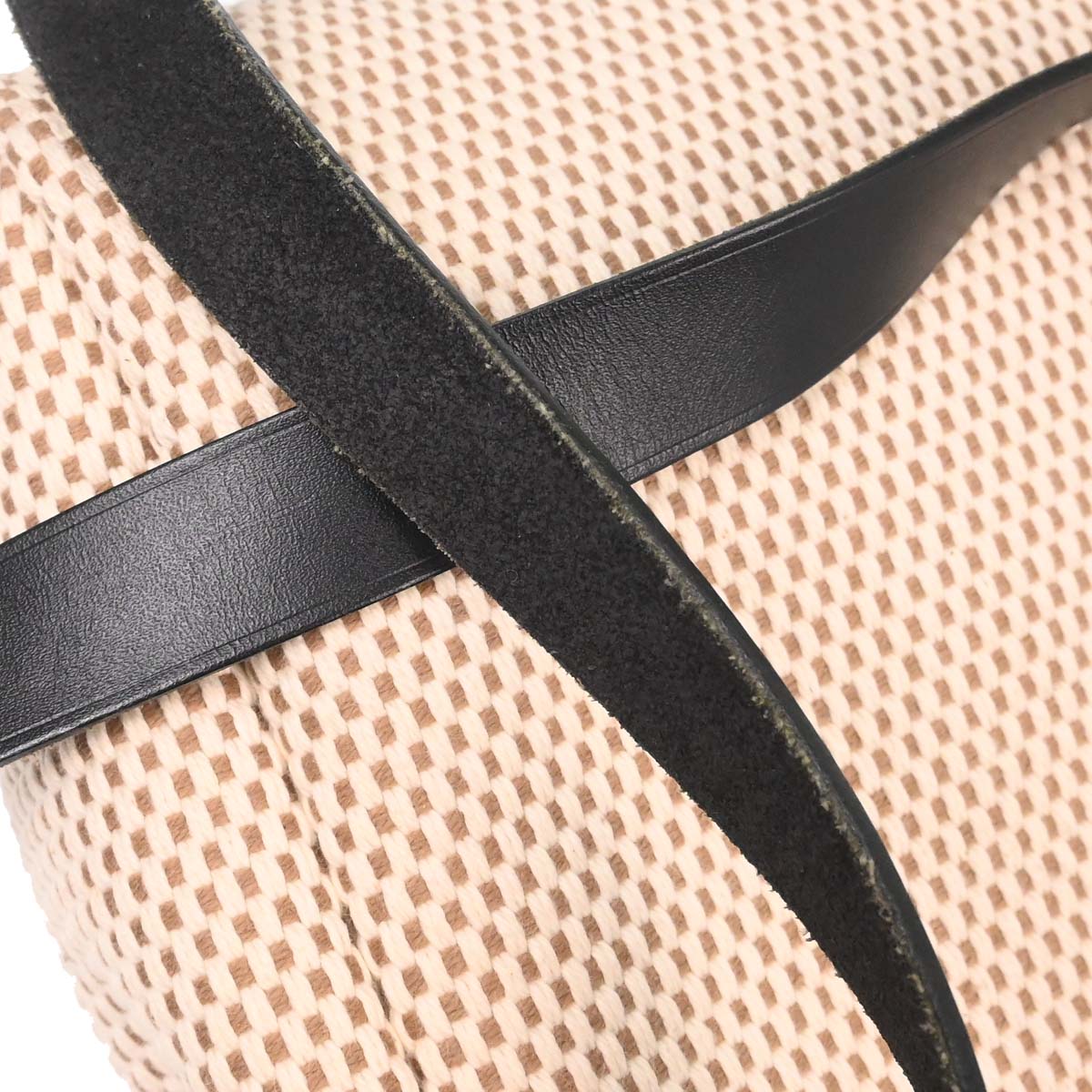Hermes Black Natural Toile Officier GM Herbag TPM 2 in 1 Shoulder Bag