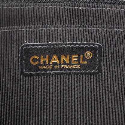 Chanel Black Calfskin Wild Stitch Straight Flap Shoulder Bag