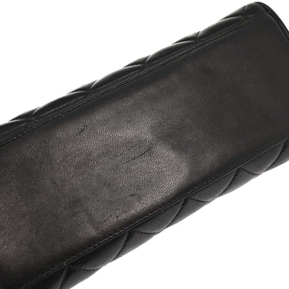 Chanel Black Lambskin Straight Flap Handbag