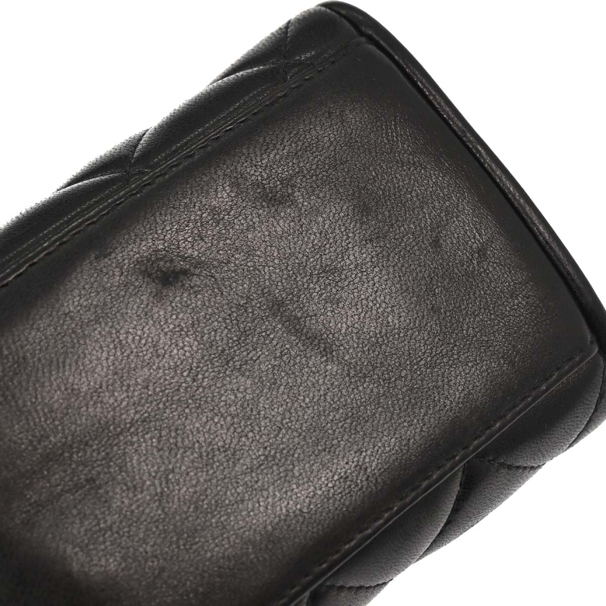 Chanel Black Lambskin Straight Flap Handbag