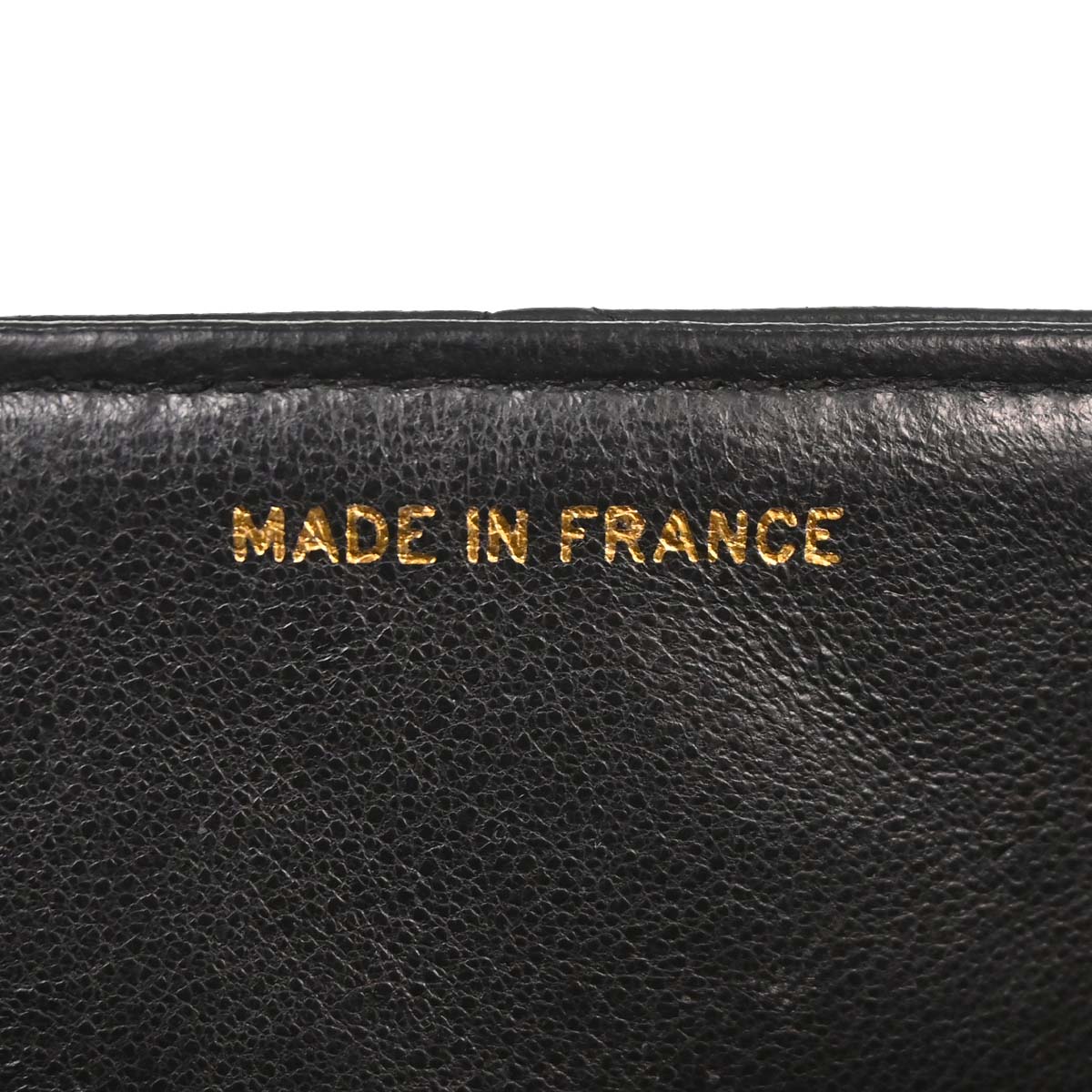 Chanel Black Lambskin Straight Flap Handbag