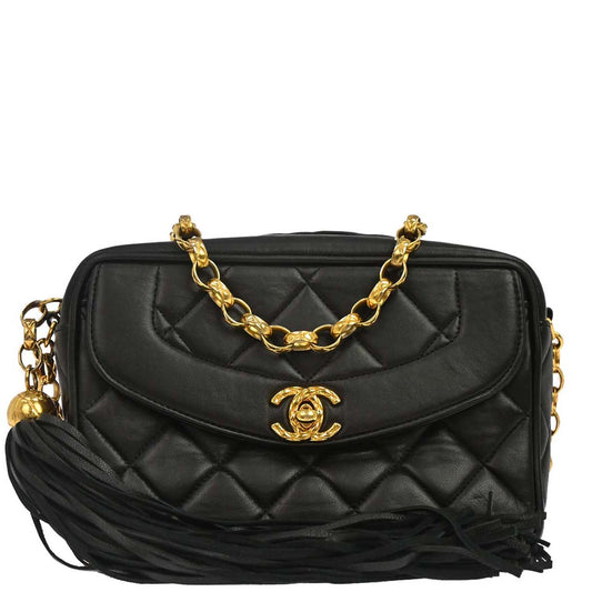 Chanel 1994-1996 Black Lambskin Camera Bag Mini