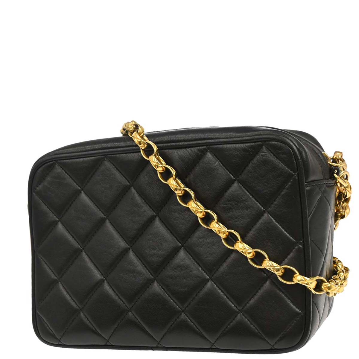 Chanel Black Lambskin Camera Bag Mini