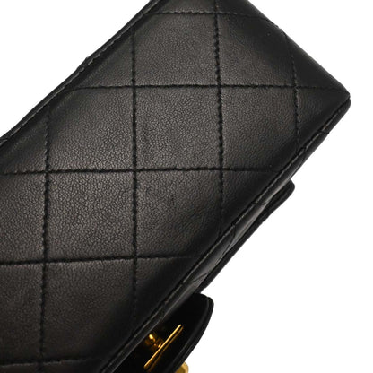 Chanel Black Lambskin Mini Classic Square Flap Shoulder Bag 17