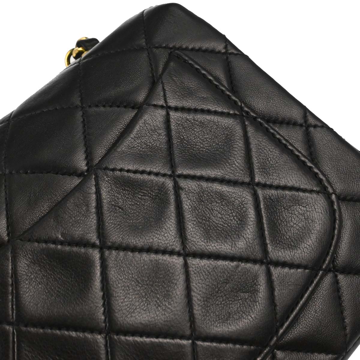 Chanel Black Lambskin Mini Classic Square Flap Shoulder Bag 17