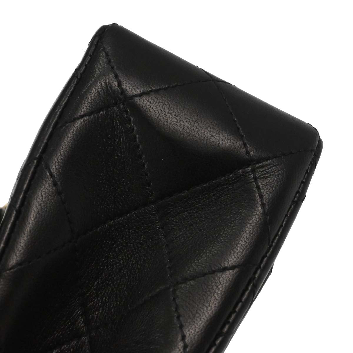 Chanel Black Lambskin Mini Classic Square Flap Shoulder Bag 17