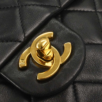 Chanel Black Lambskin Mini Classic Square Flap Shoulder Bag 17
