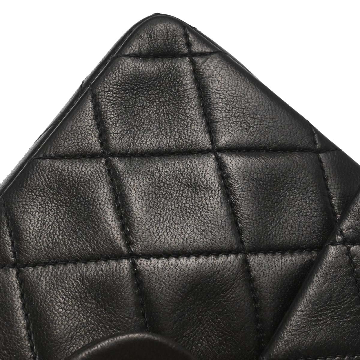 Chanel Black Lambskin Mini Classic Square Flap Shoulder Bag 17