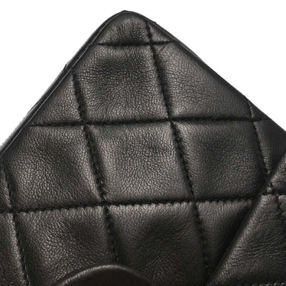 Chanel Black Lambskin Mini Classic Square Flap Shoulder Bag 17