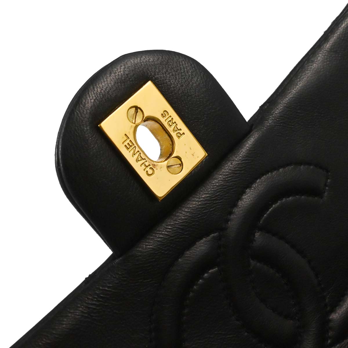 Chanel Black Lambskin Mini Classic Square Flap Shoulder Bag 17
