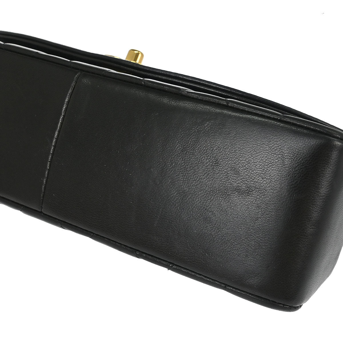 Chanel 1991-1994 Black Lambskin Medium Diana Shoulder Bag