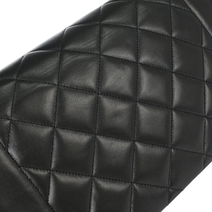 Chanel 1991-1994 Black Lambskin Medium Diana Shoulder Bag