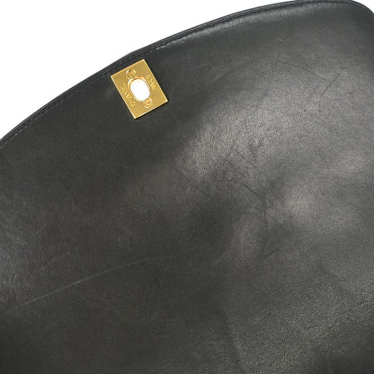 Chanel 1991-1994 Black Lambskin Medium Diana Shoulder Bag