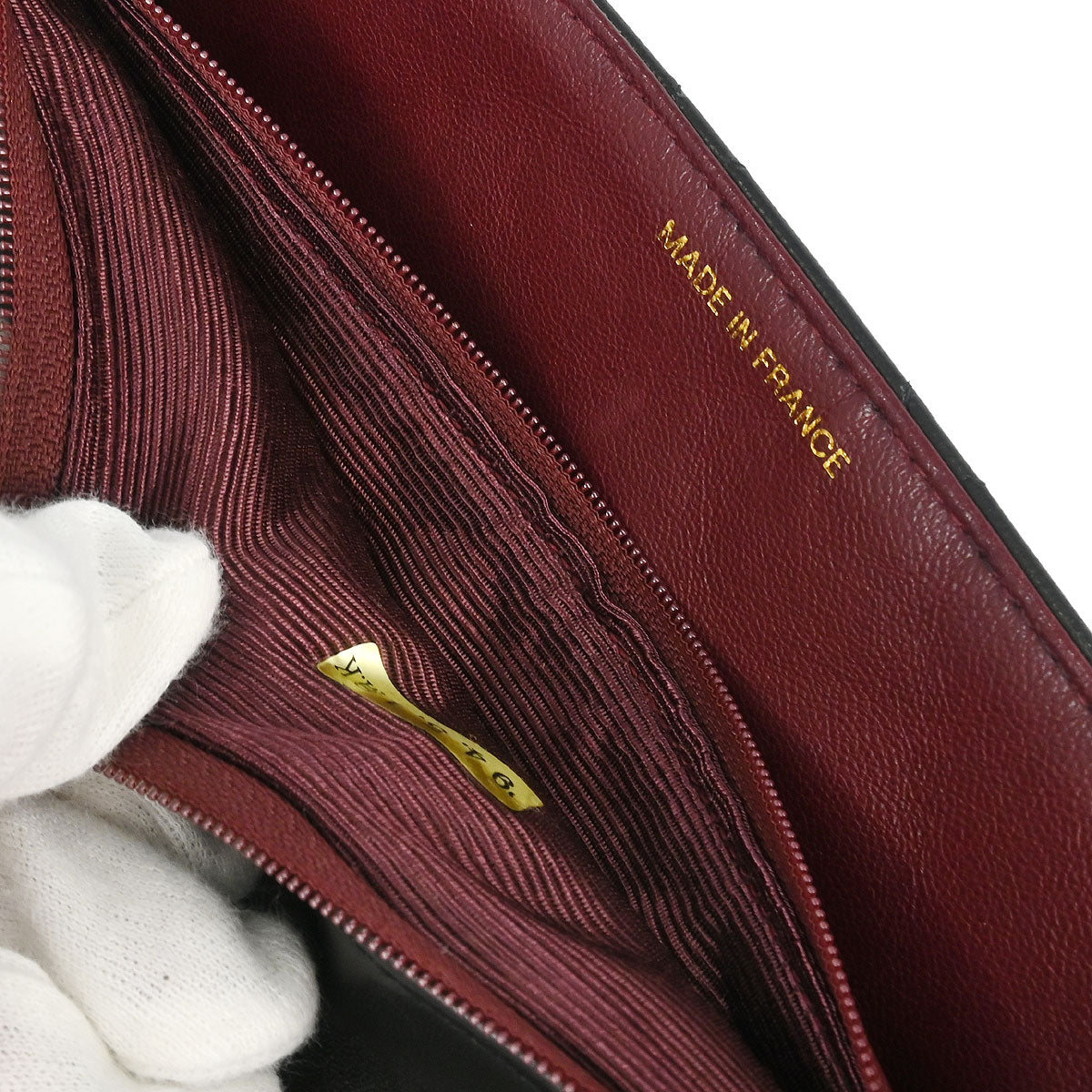 Chanel 1991-1994 Black Lambskin Medium Diana Shoulder Bag