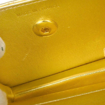 Chanel Gold Lambskin Straight Flap Shoulder Bag