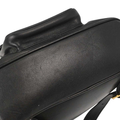 Gucci Black Leather Bamboo Backpack