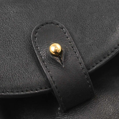 Gucci Black Leather Bamboo Backpack