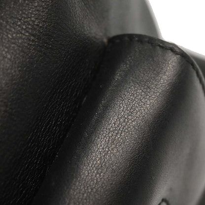 Gucci Black Leather Bamboo Backpack