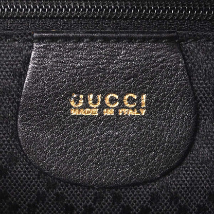 Gucci Black Leather Bamboo Backpack