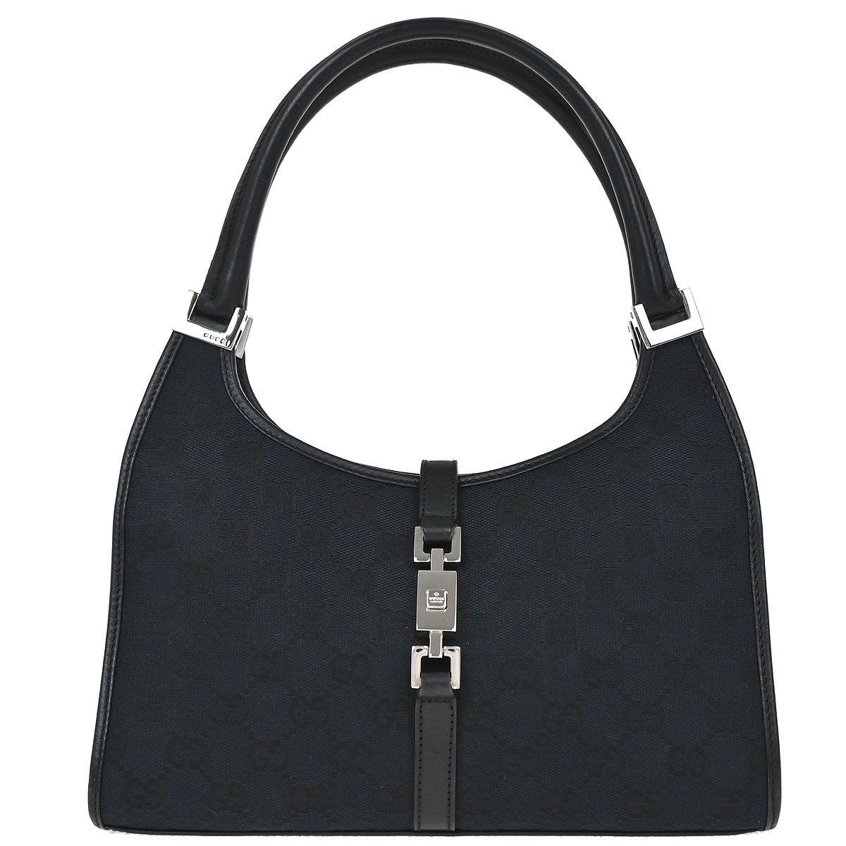 Gucci Black Canvas GG Jackie Handbag