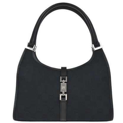 Gucci Black Canvas GG Jackie Handbag