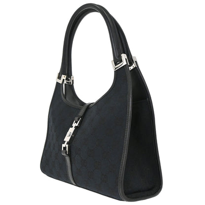 Gucci Black Canvas GG Jackie Handbag