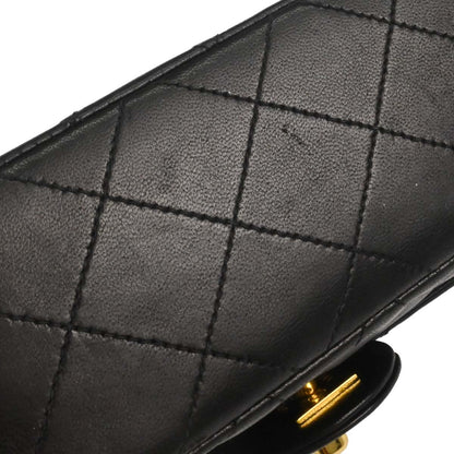 Chanel 1994-1996 Black Lambskin Mini Classic Square Flap Shoulder Bag 17