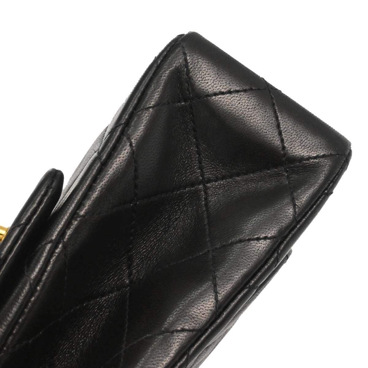 Chanel 1994-1996 Black Lambskin Mini Classic Square Flap Shoulder Bag 17
