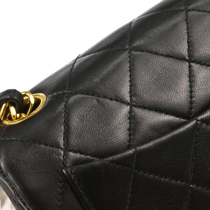 Chanel 1994-1996 Black Lambskin Mini Classic Square Flap Shoulder Bag 17