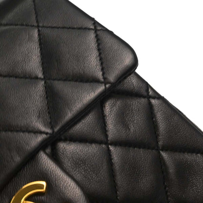 Chanel 1994-1996 Black Lambskin Mini Classic Square Flap Shoulder Bag 17