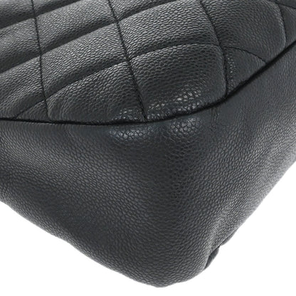 Chanel 2012 Black Caviar Timeless CC Chain Tote Bag