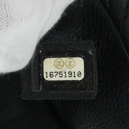 Chanel 2012 Black Caviar Timeless CC Chain Tote Bag