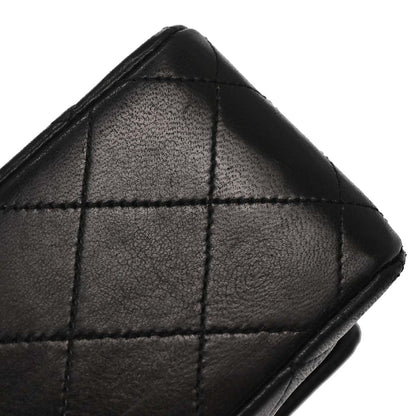 Chanel Black Lambskin Classic Square Flap Shoulder Bag 20