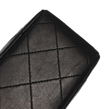 Chanel Black Lambskin Classic Square Flap Shoulder Bag 20