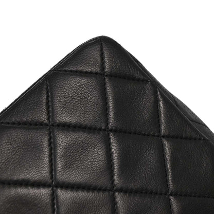 Chanel Black Lambskin Classic Square Flap Shoulder Bag 20