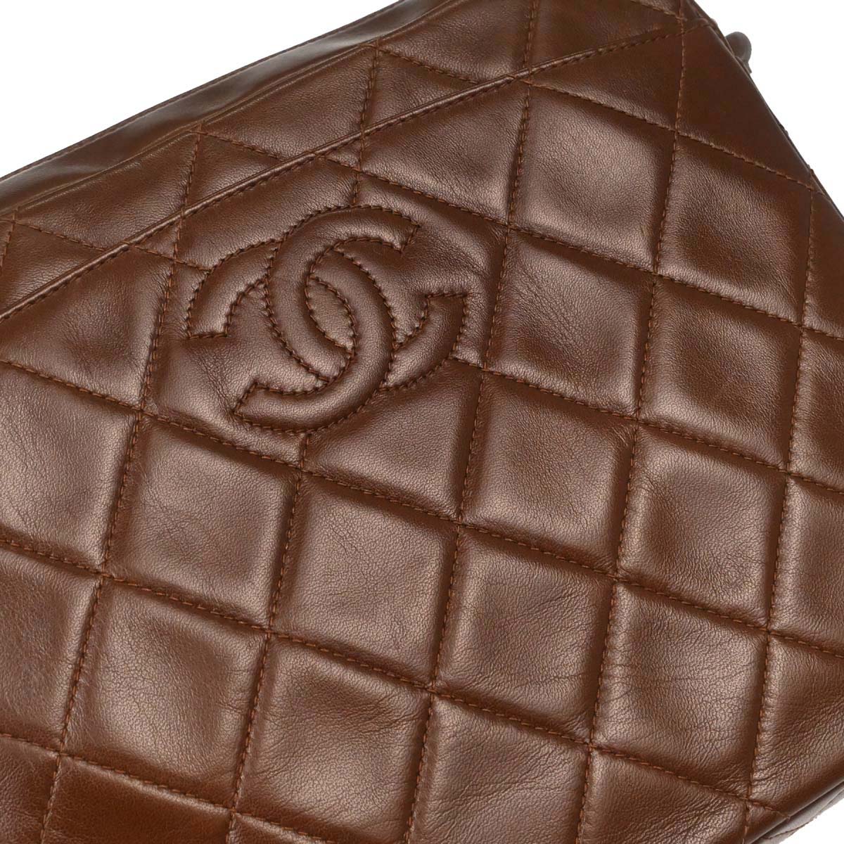 Chanel Brown Lambskin Shoulder Bag