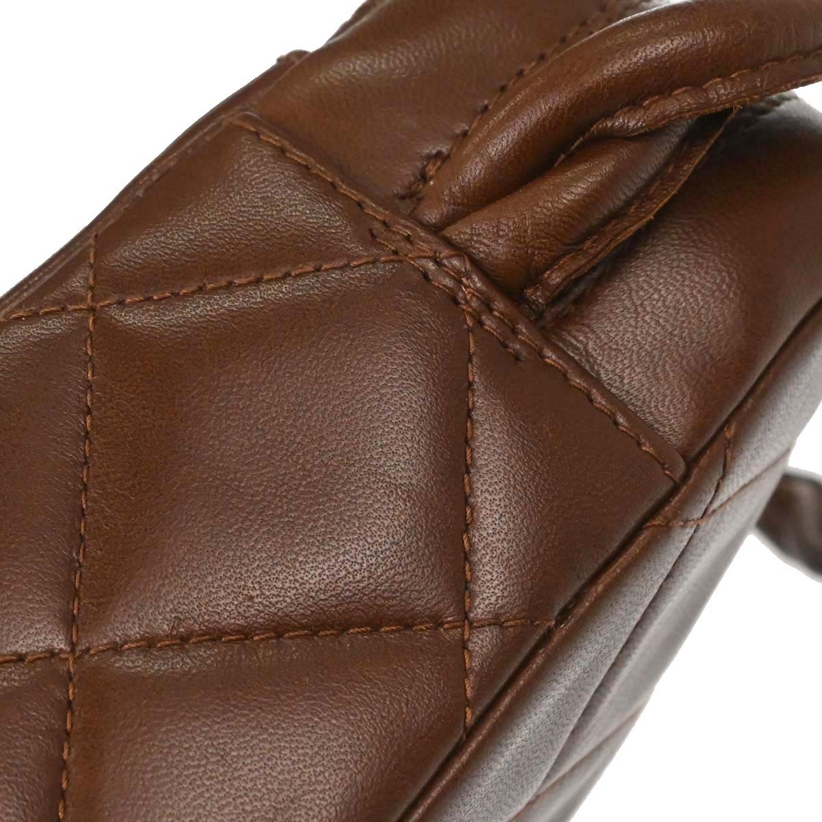 Chanel Brown Lambskin Shoulder Bag