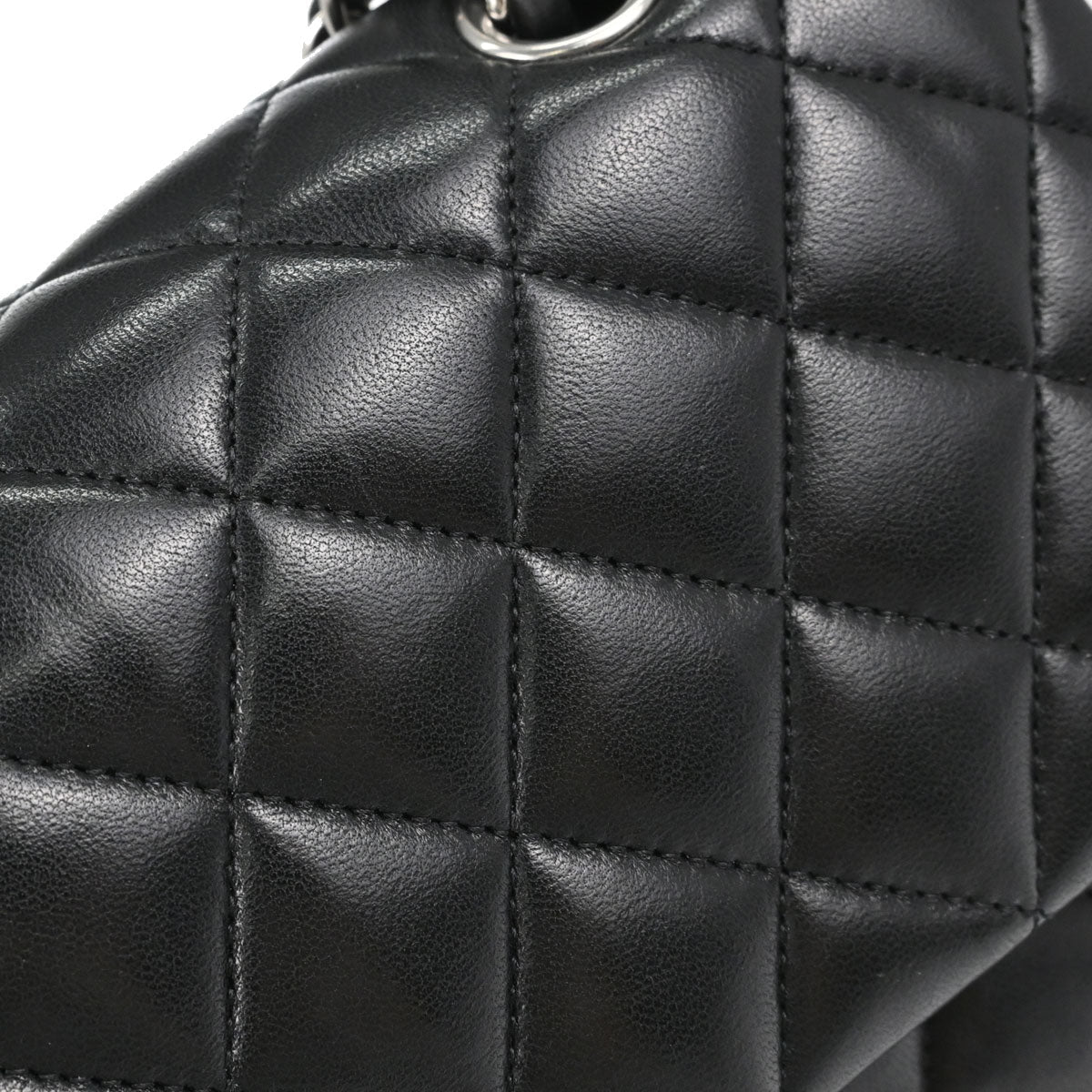 Chanel 2013-2014 Black Lambskin Medium Classic Double Flap Shoulder Bag