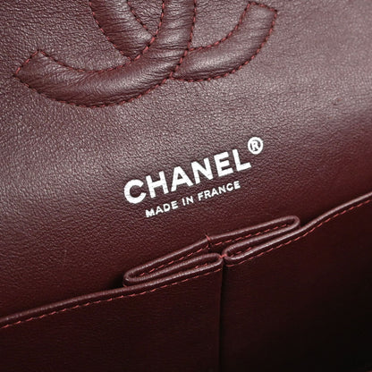 Chanel 2013-2014 Black Lambskin Medium Classic Double Flap Shoulder Bag
