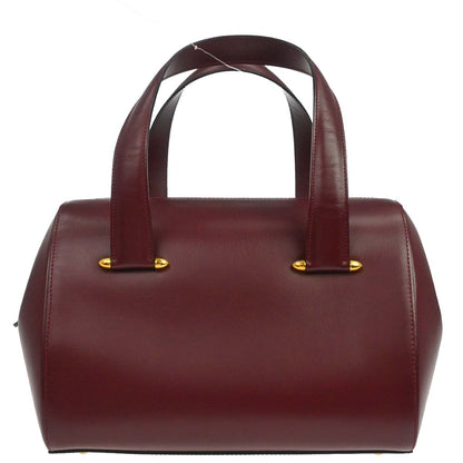 Cartier Bordeaux Leather Handbag